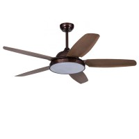 52 inch remote control home decorative ABS blades LED ceiling fan with light from Zhongshan city