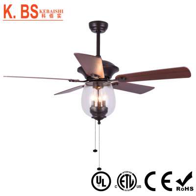 Decorative  Pendant Light Ceiling Fan Lamp Glass Chandelier Combo Lighting Ceiling Fan With Light For Living Room